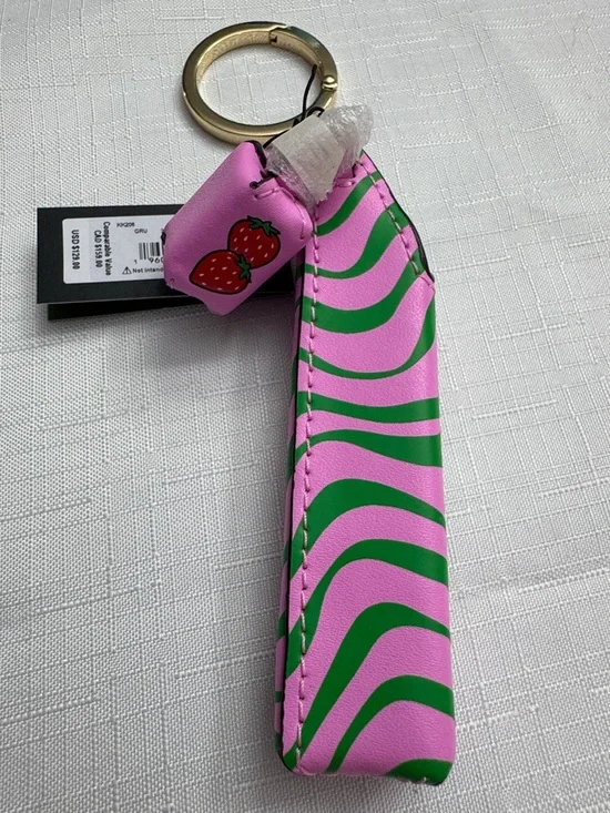 kate spade Pink and Green Sticky Situation Strawberry Key Charm - NWT - Picture 2 of 4